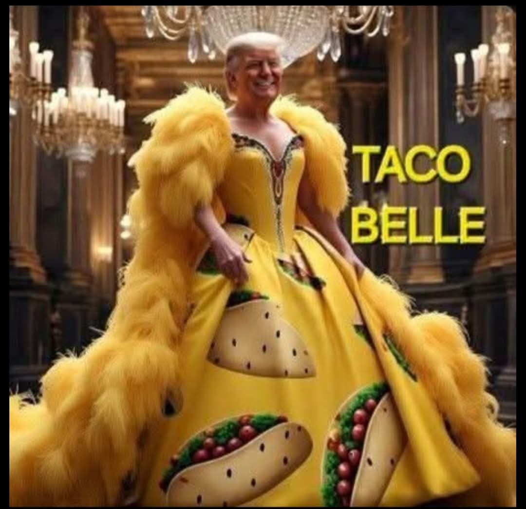 𝕄𝕒𝕣𝕘𝕒𝕣𝕖𝕥🌴Siegien 🐦📷 (@margaretsiegien) on Twitter photo <a href="/SpencerHakimian/">Spencer Hakimian</a> Taco Belle strutting into Mar-a-Taco like she’s about to fix the economy newsflash, Trump’s already chickened out, and the only thing he’s negotiating is extra sour cream! 🤣 <a href="/SpencerHakimian/">Spencer Hakimian</a> Taco Belle strutting into Mar-a-Taco like she’s about to fix the economy newsflash, Trump’s already chickened out, and the only thing he’s negotiating is extra sour cream! 🤣