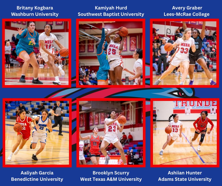 Mesa Women’s Basketball has 6 players moving on to the next level to continue their academic and athletic careers! Congratulations to our Lady T-Birds, we can’t wait to see all the amazing things you’ll accomplish! Read where they’re going below! 

mesatbirdsports.com/sports/wbkb/20…