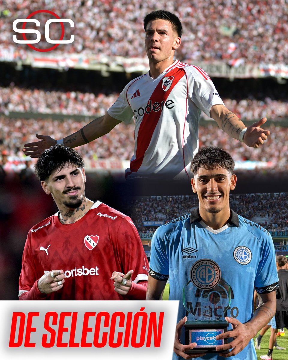 ¡OFICIAL LOS CONVOCADOS PARA LA SELECCIÓN ARGENTINA POR EL FÚTBOL LOCAL!

🇦🇷 Franco Mastantuono (River)
🇦🇷 Kevin Lomónaco (Independiente)
🇦🇷 Mariano Troilo (Belgrano)
