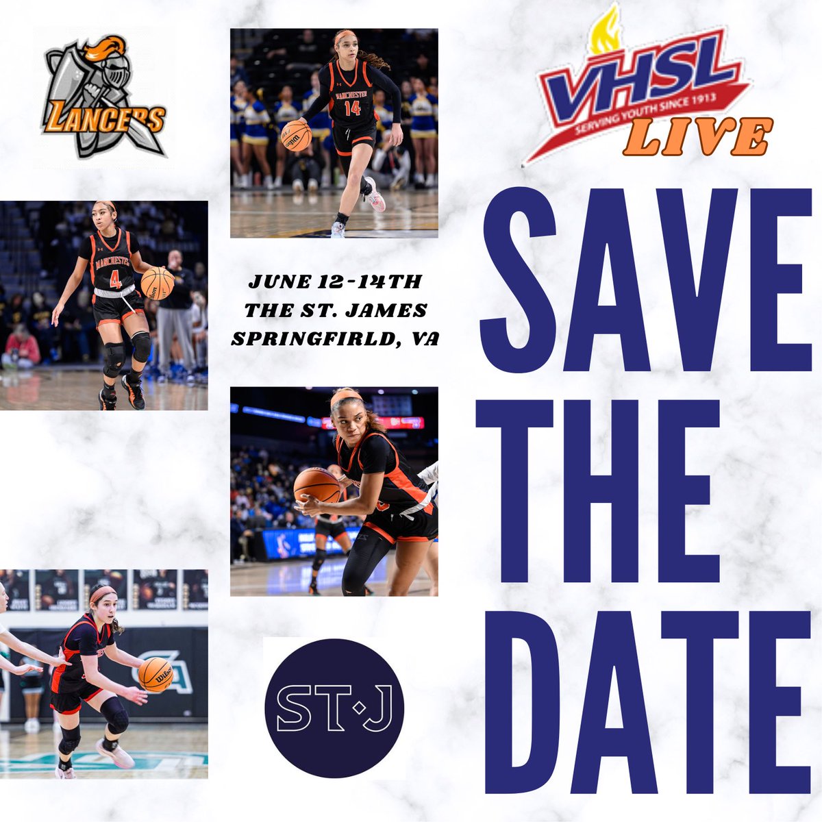 Manchester Lancers GBB (@ladylancersmhs) on Twitter photo ποΈSave the Date! MHS Lady Lancers will be playing in the Scholastic Live Period at The St. James June 12-14. Schedule coming soon! <a href="/MightyMy75628/">Mya Adkinson- Adams</a> <a href="/finley_weaver26/">Finley Weaver</a> <a href="/TheStJames/">The St. James</a> ποΈSave the Date! MHS Lady Lancers will be playing in the Scholastic Live Period at The St. James June 12-14. Schedule coming soon! <a href="/MightyMy75628/">Mya Adkinson- Adams</a> <a href="/finley_weaver26/">Finley Weaver</a> <a href="/TheStJames/">The St. James</a>