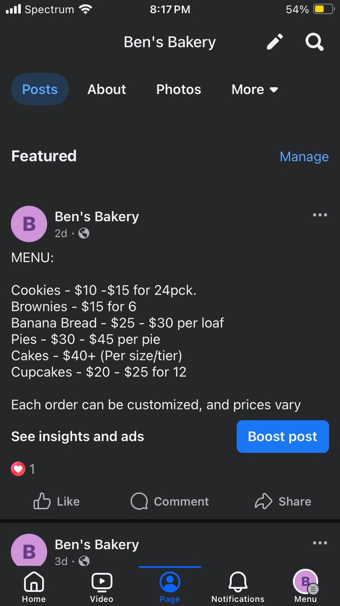btippen98's tweet photo. I’m selling baked goods as of 8pm today. All details and contact information are on this Facebook page https://t.co/7jP6HsR8Dx