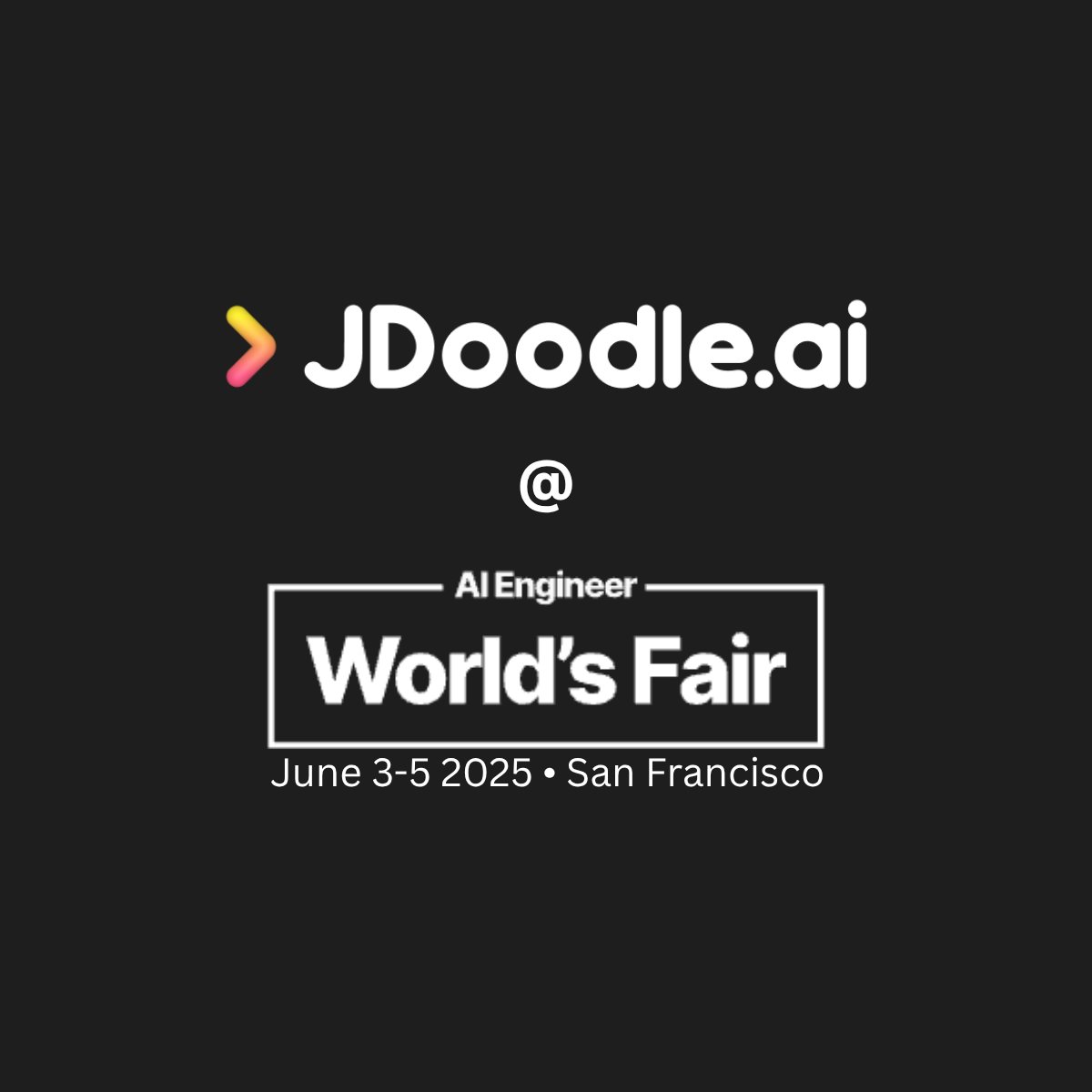 JDoodle.ai (@jdoodle_ai) on Twitter photo Meet us at <a href="/aiDotEngineer/">AI Engineer</a>.
We have build a conference app to navigate you better there - fq1fdv.jdoodle.io Meet us at <a href="/aiDotEngineer/">AI Engineer</a>.
We have build a conference app to navigate you better there - fq1fdv.jdoodle.io