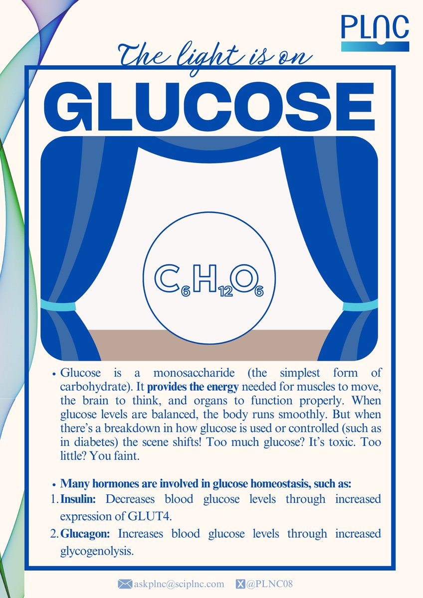 PLNC08's tweet photo. The stage is set, and the molecule in the spotlight is GLUCOSE!🔦
#ScienceMadeSimple #Biochemistry #PLNCspotlight https://t.co/ScllPGjrX0