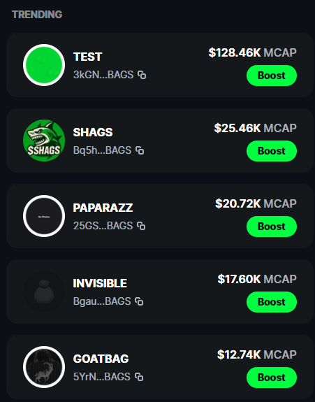 ShagsOnBags's tweet photo. $SHAGS HIT 110k

$SHAGS is #2 largest coin by MCAP on @BagsApp https://t.co/iUdu4zqlqE