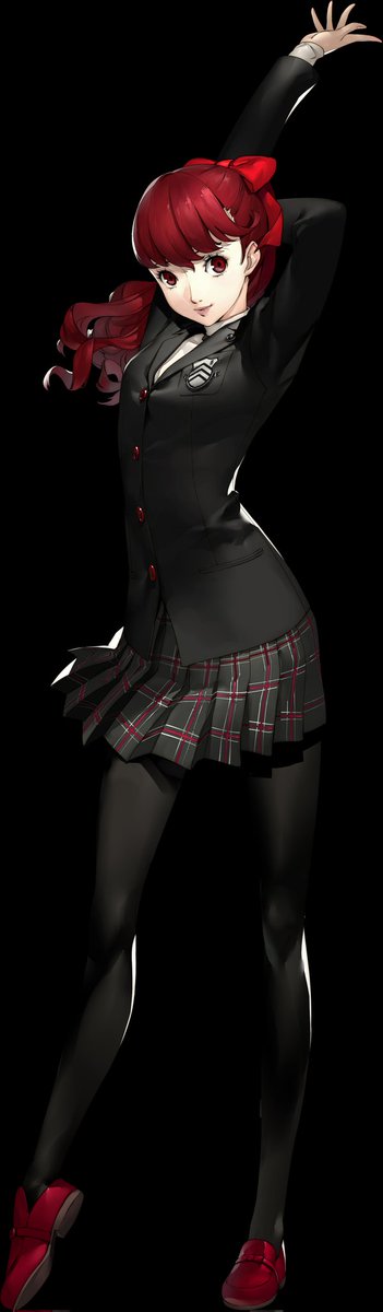 DannelleyMd's tweet photo. @DarkCrowStudios Sumire Yoshizawa from Persona 5 Royal in both her school uniform and Phantom Thief attire https://t.co/GYa8EbH1wm