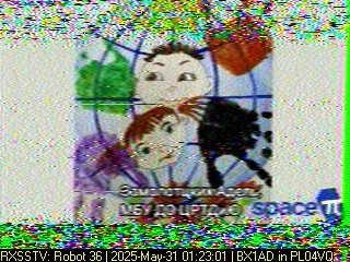 2025-05-31 01:21 UTC UmKA-1 SSTV over TAIWAN, 437.625 MHz, mode Robot 36.