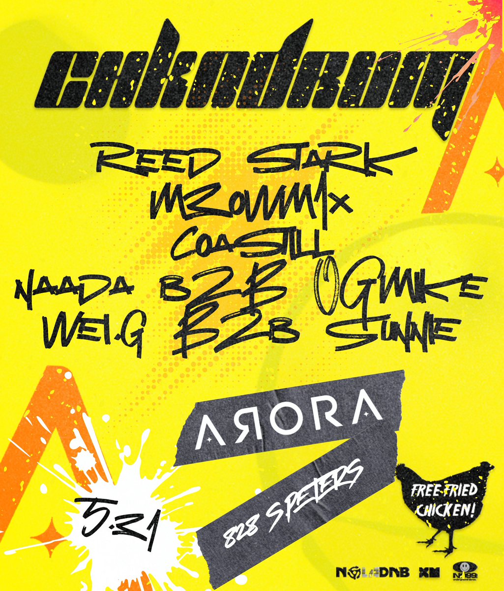 CHKN DRUM debuts at <a href="/AroraNOLA/">ARORA NOLA</a> this Saturday!
Rolling deep—into the fryer 🐤