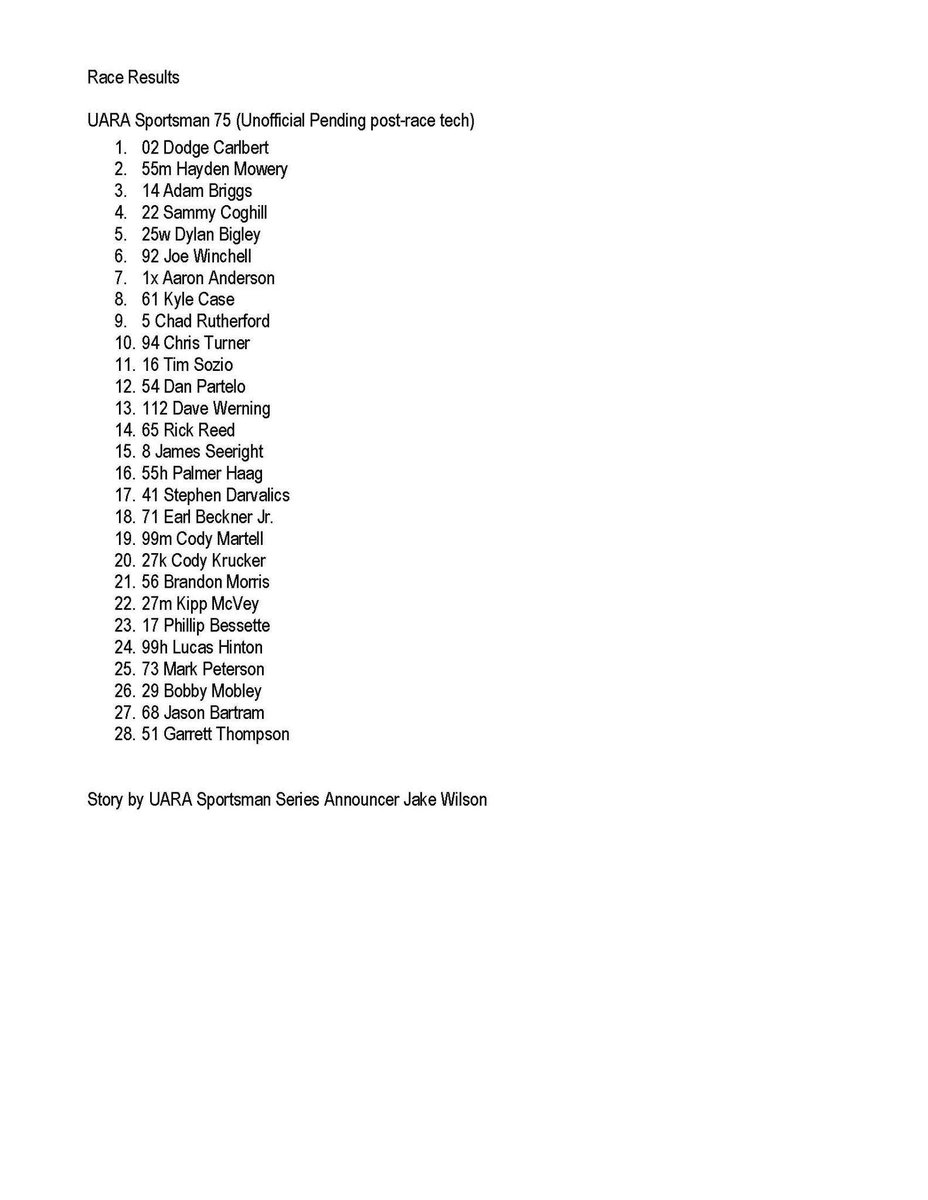 Race recap for race #5 of the season from #FreedomFactory. Dodge Carlbert picked up his 3rd win of the 2025 season.