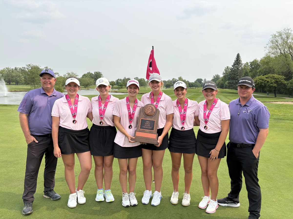 Norwalk Warrior's Girls Golf Team as they  finish 7th at State girls golf meet.   Congrats to these special golfers on a great season!