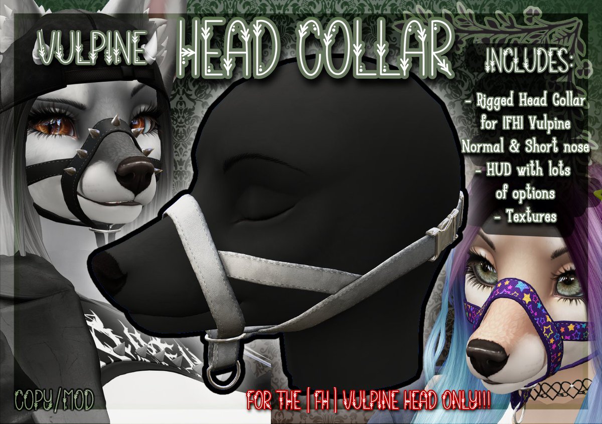 frettchenhausSL's tweet photo. New Product Alert!!!

Rigged headcollar/muzzle/halti for the Vulpine Head (normal and short nose fits)!

https://t.co/Nf5rstS8rB https://t.co/yJ56G5vRP8