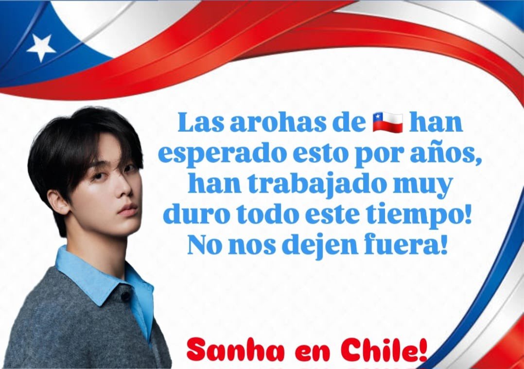 oniichan_bin's tweet photo. Fantagio escúchanos !! Chile presente 🇨🇱🇨🇱

#SANHA_ENCHILE

@Tuconciertocl 
@studiopav_latam  
@ninshi_ent
@IguanaCL https://t.co/Un8yX66MLJ