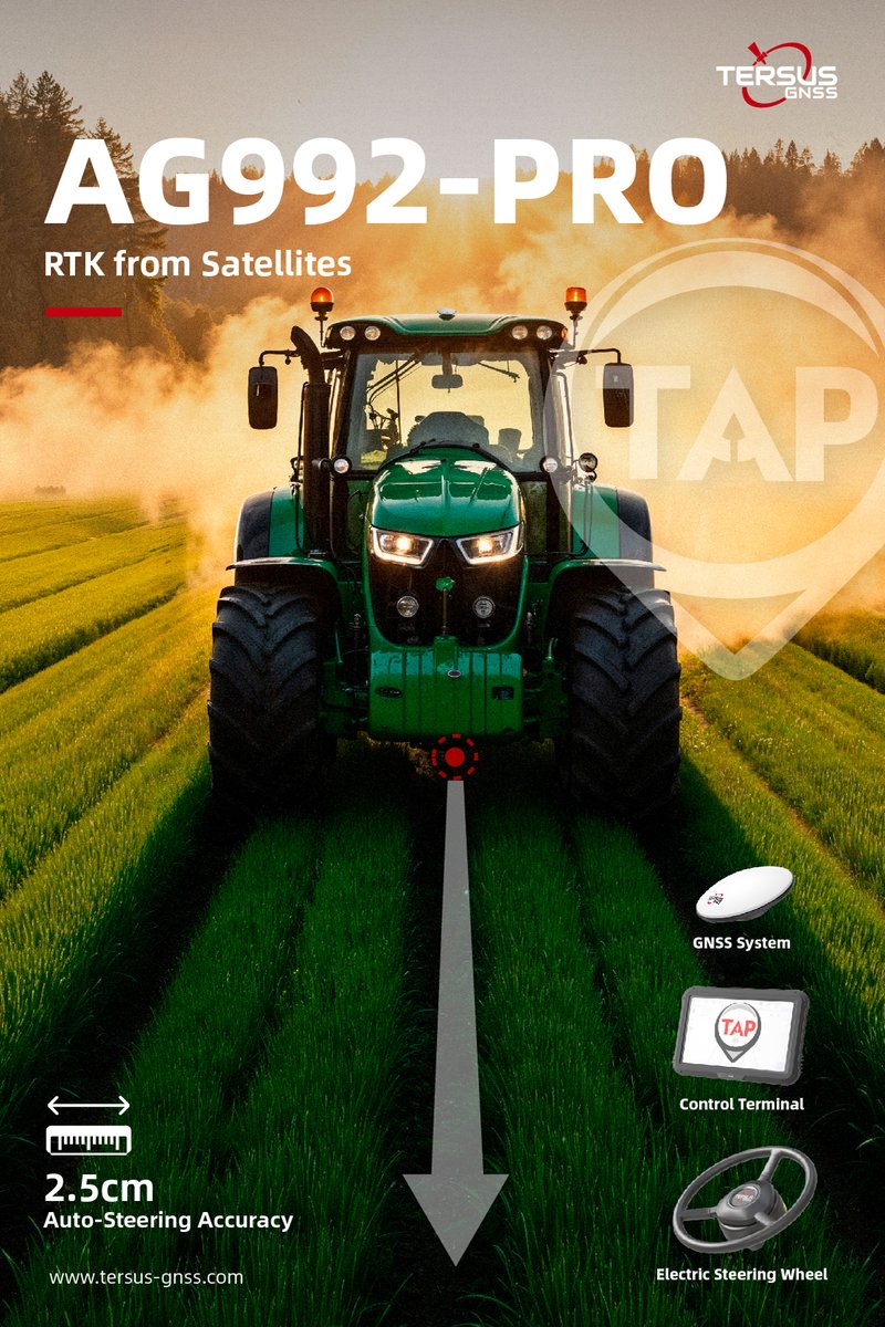 AG992-Pro A+ Line: Less Time Getting StraightLine Done - mailchi.mp/tersus-gnss.co…