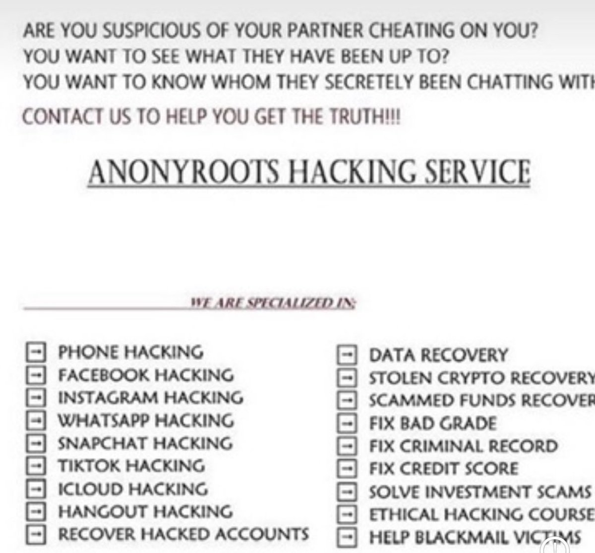 hackshieldexper's tweet image. I can assist with recovering your stolen funds. If you have been a recent victim of a scam, sending money to a wrong account or wallet address,i can help trace all transactions and facilitate a full refund of your lost funds resulting from online scams.
Send in a direct message.