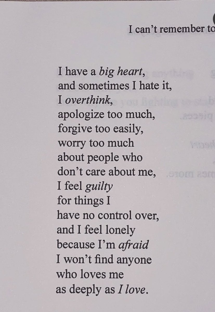 flicksyclips's tweet photo. ✨🎀❤️‍🩹

I love deeply, overthink constantly, and care even when it hurts.
Sometimes I hate how soft my heart is,
but maybe that’s my strength too. 💔✨
#MentalHealthMatters #EmotionalHealing #DeepFeelings #Overthinker #SensitiveSoul #SelfLove #PoetryCommunity https://t.co/fPPq2xi4HN