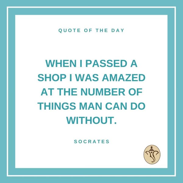 vedantausa's tweet photo. When I passed a shop I was amazed at the number of things man can do without."​
---Socrates​
​
Citations, Tributes, Quotes​
by A. Parthasarathy​

#wisdom #reflection #philosophy https://t.co/fn9g0udQAd