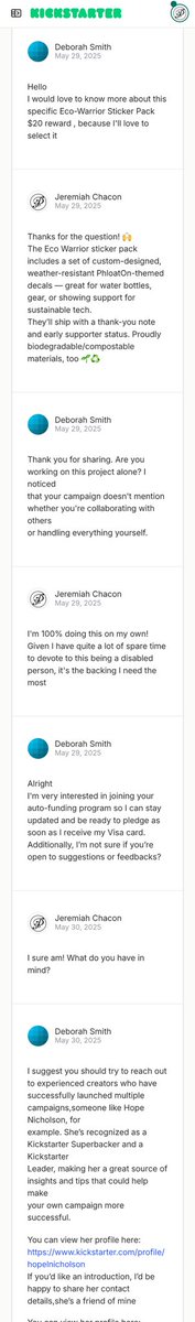 PhloatOn's tweet photo. If you’re a legit supporter, thank you.
If you’re one of these?
Don’t message creators until you’ve actually backed or shared. Period.

We’re out here fighting for real.

#KickstarterTips #EcoStartup #SmallBusiness #FAFO https://t.co/8n3GFyhCqp
