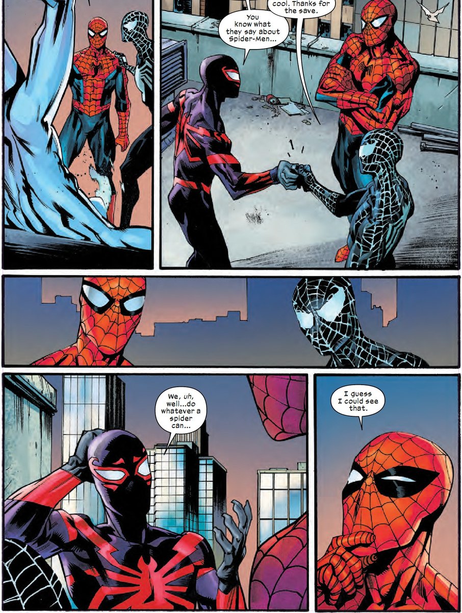 Miles meets Peter Parker and Richard Parker of Earth 6160