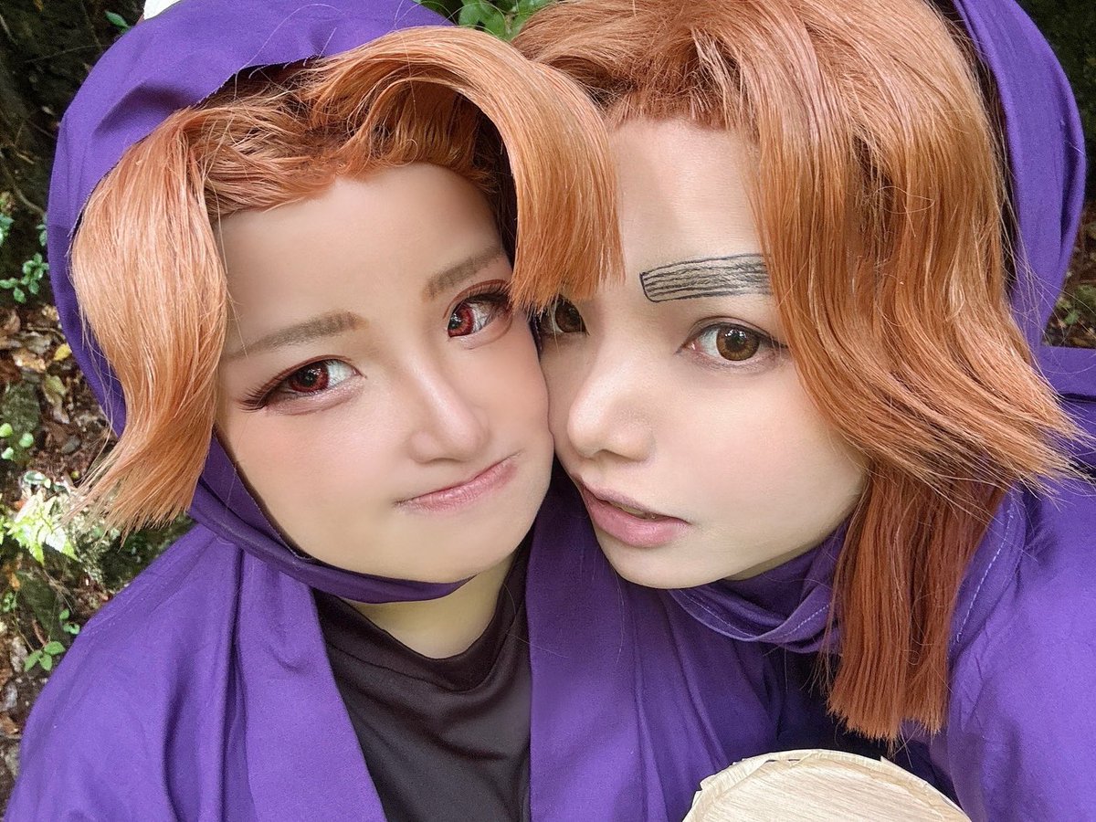 gumaa___i's tweet photo. コスプレ⚠︎rkrn

「「わたしの方が美しい！！」」

滝夜叉丸 @98knm3 
三木ヱ門 ガム

 #あに森 https://t.co/61EUje8brO