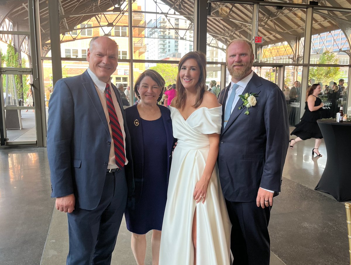 Congratulations to Lauren  and Jordan on a wonderful, happy wedding tonight. They met on my campaign in Iowa and John and I were honored to be part of the wedding. ♥️ ❤️