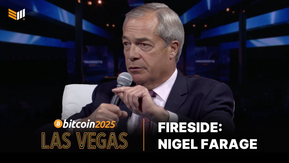 RT by @BitcoinMagazine: British MP @Nigel_Farage is putting Bitcoin and crypto front and center as he pushes forward to become the next Prime Minister of the UK. He shared the details for his plan in our fireside chat yesterday. This was one for the history books. YouTube: youtube.com/watch?v=RG-dTK… logo