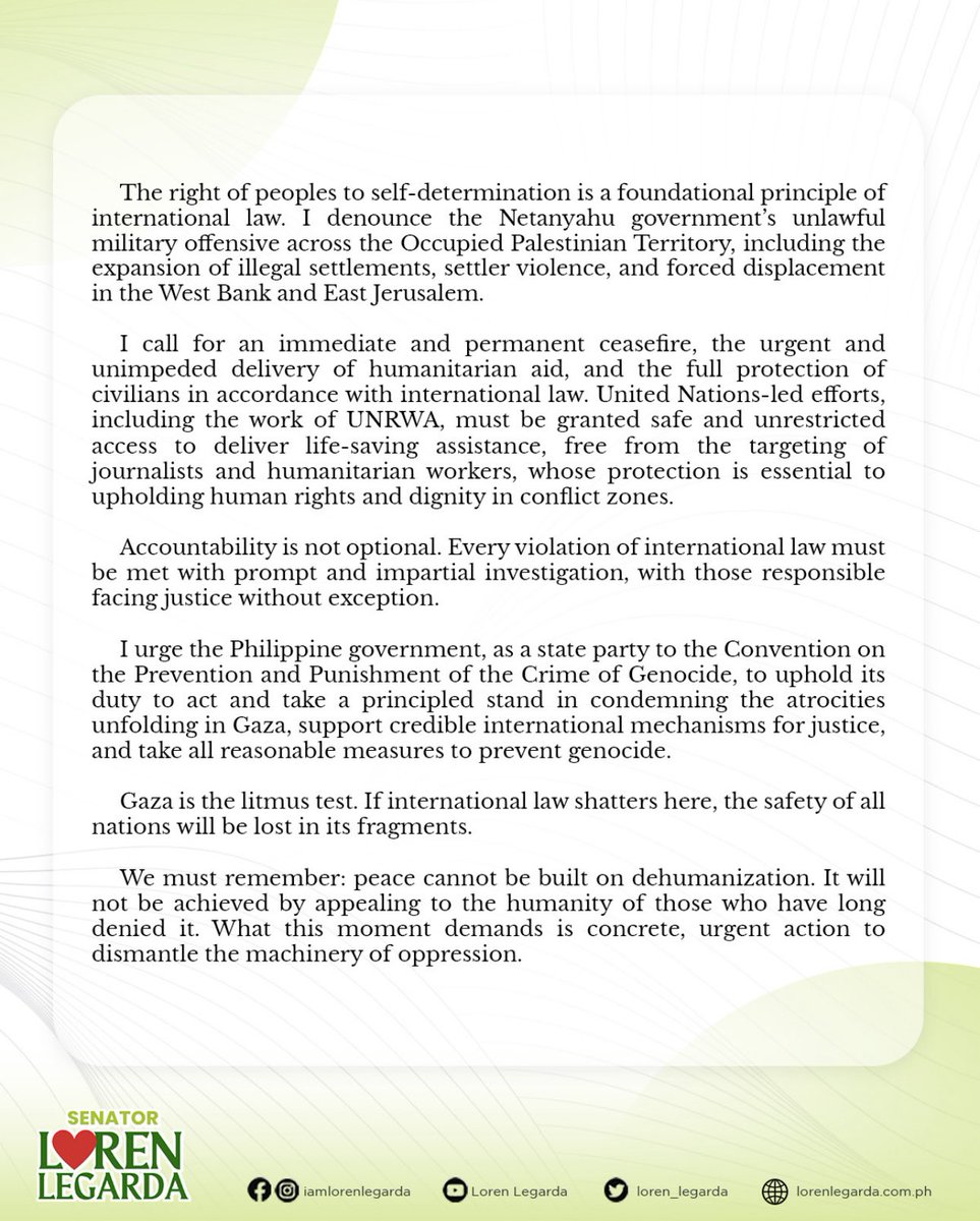 Statement on the Ongoing Humanitarian Crisis in Gaza.