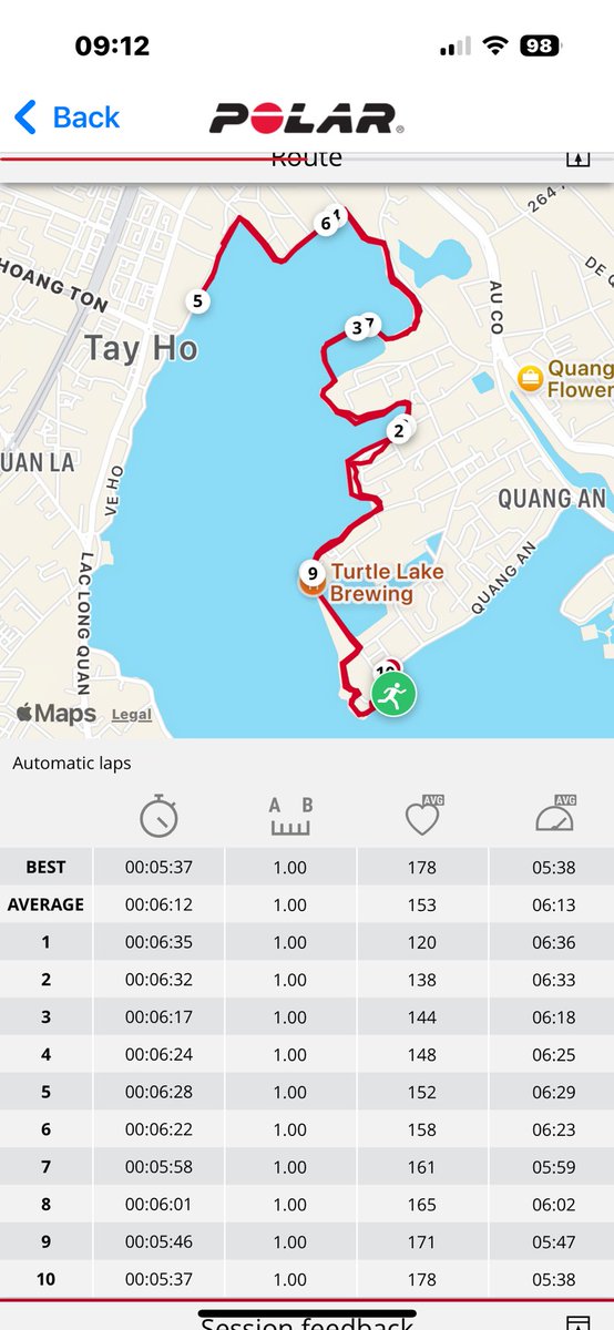 Yay! First 10 k training run in almost 4 months following a calf strain in early Feb 🙂 V gradual build-up in base training continues 🏃‍♂️👟 #running