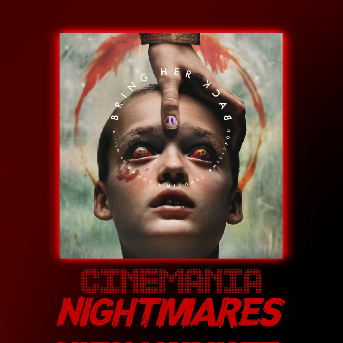 CinemaniaWorld's tweet image. Check out our official NIGHTMARES REVIEW for A24's #BringHerBack ! Join @Cinemaniac94 and @JordyReviewsIt as they talk the movie as well as a deep dive spoiler discussion at the end of the show. A fun packed episode!
Listen here: linktr.ee/cinemaniaworld