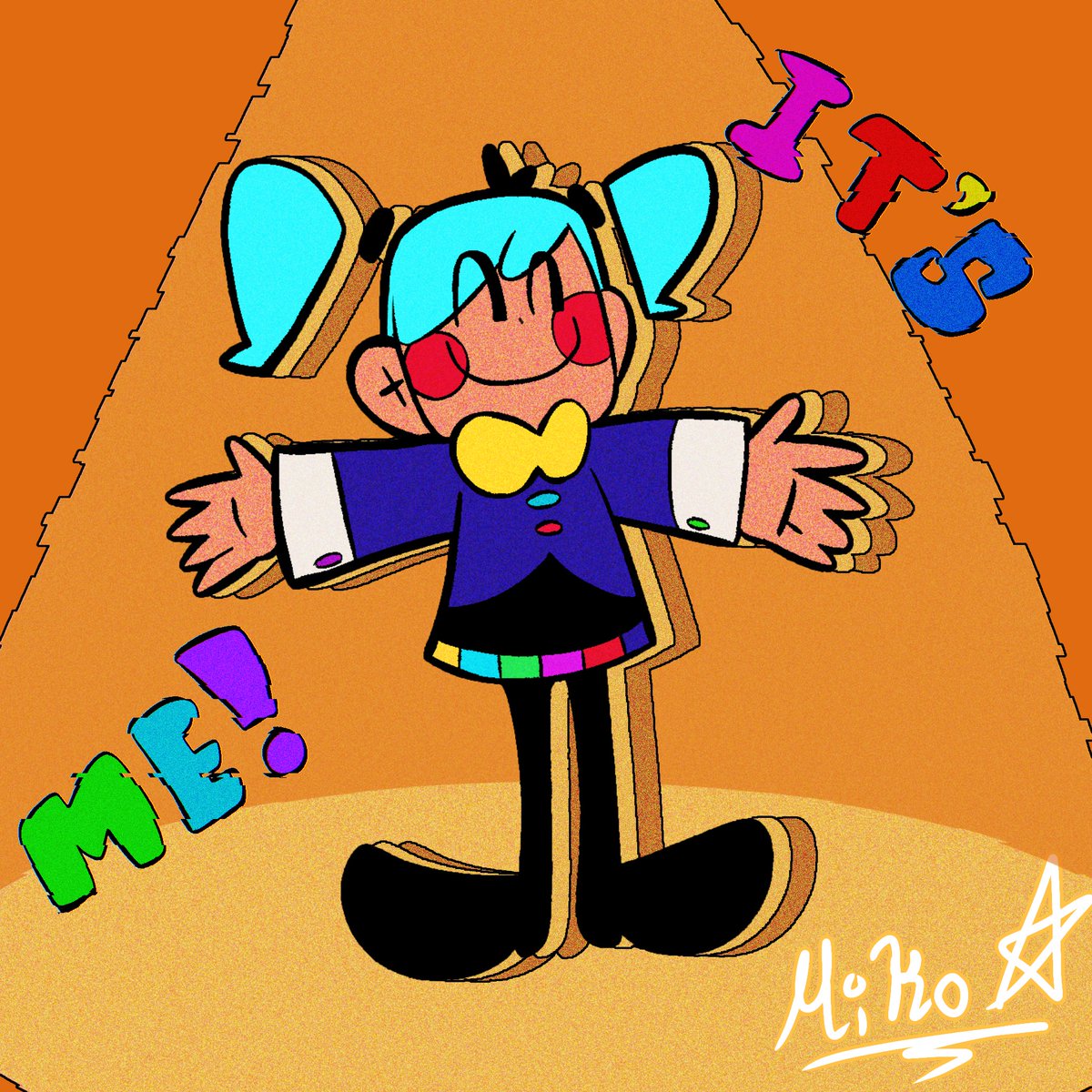 A lil draws for static Miku #vocaloid #fridaynightfunkin #HatsuneMiku