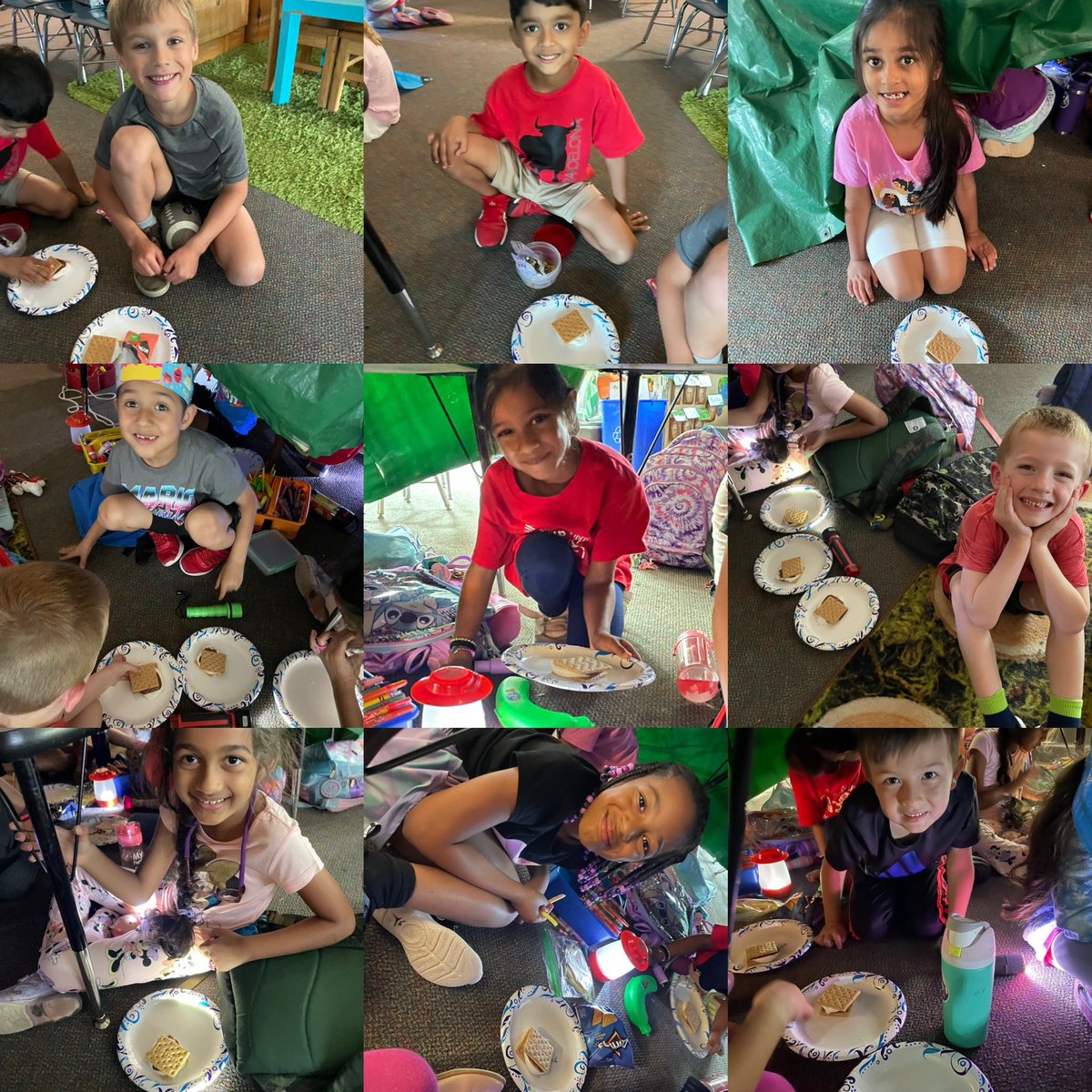 classofMrsSine's tweet photo. Another 50th doubloon celebration! We voted on camping day! It was made complete with our gigantic class tent, s’mores, and flashlights! 🔦🍫🏕️🔥 @OliveChapelElem @ErinKelleyMay @jmboyer @AshleyPCharles https://t.co/yc4BFQuHuQ