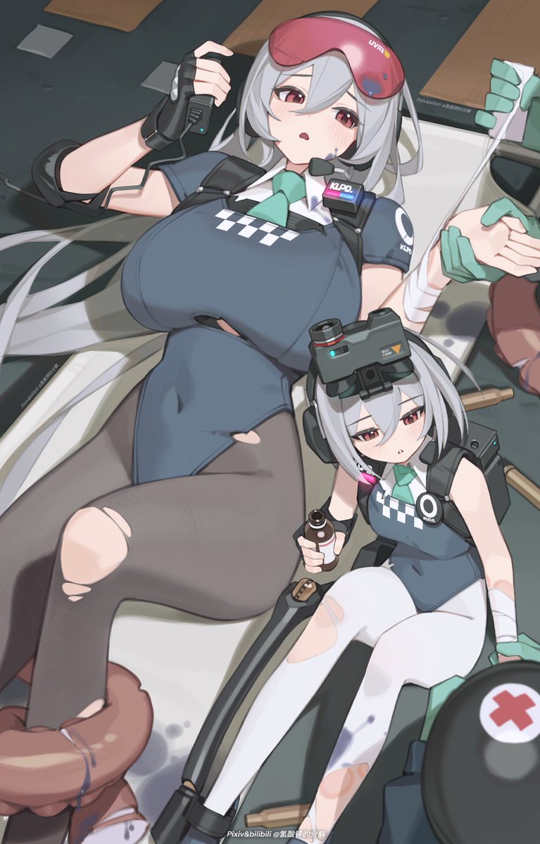 与变异章鱼战斗后接受救治的场景原创故事
#オリジナル