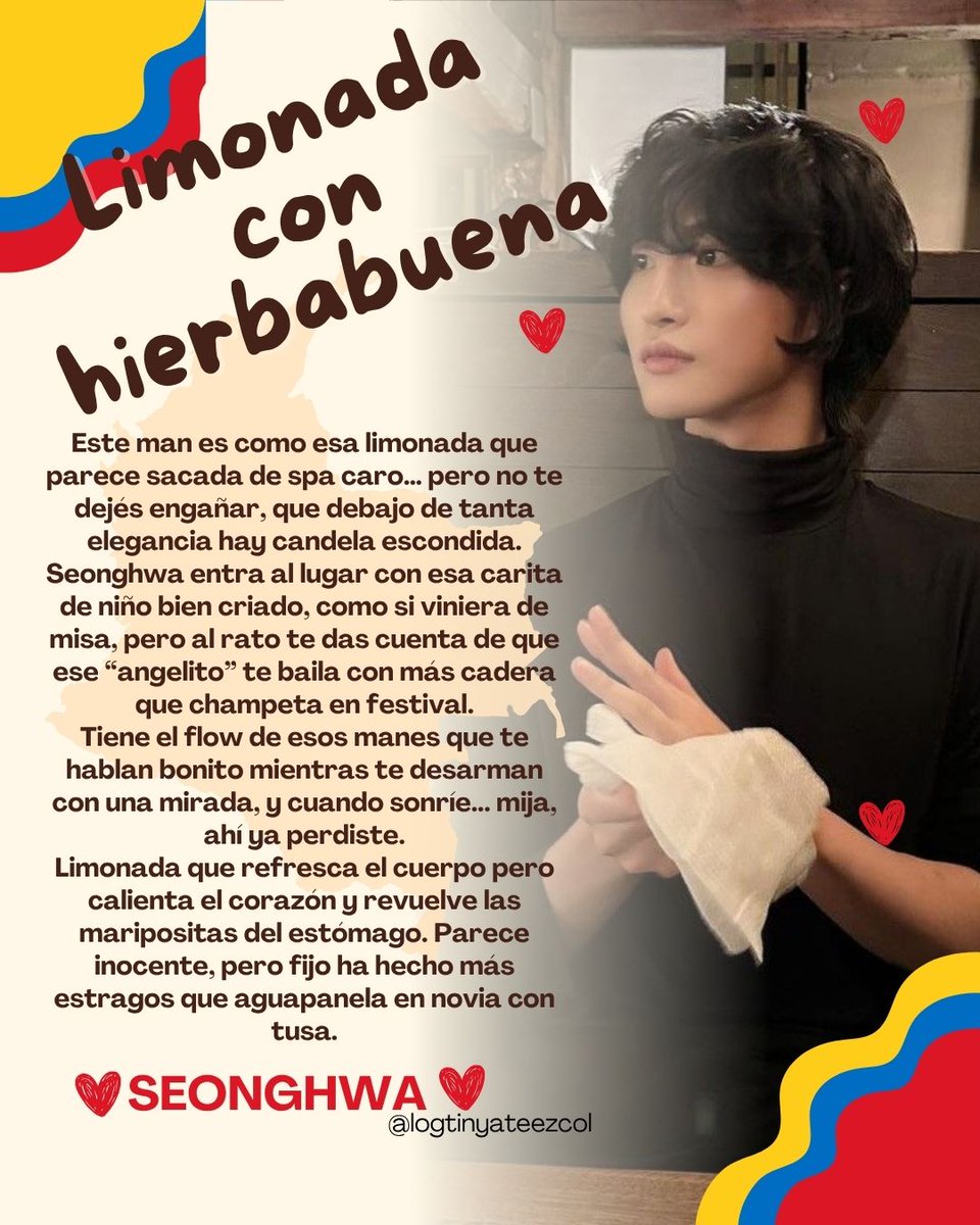 Logtiny2410's tweet photo. Una de hierbabuena pa' hacerla mojito 😏

#InYourFantasyColombia
#WeWant_ATEEZinCOLOMBIA

@ATEEZOfficial @kqent @aegpresents @AEGworldwide
@Fenix_latam @FnixColomb15751 @Paramo_presenta @OcesaColombia @Moveconcertsco https://t.co/1bG3rMRafl