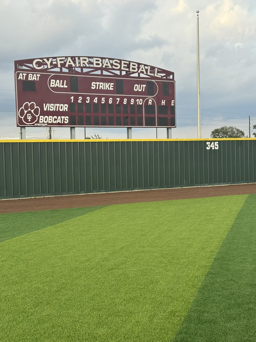 Cy-Fair Bobcats Baseball (@cyfairbaseball) on Twitter photo A little bling added to the outfield wall today thanks to <a href="/TheSignChamp/">Sign Champ</a>!
#beCATS | #BFND | 🐾⚾️ A little bling added to the outfield wall today thanks to <a href="/TheSignChamp/">Sign Champ</a>!
#beCATS | #BFND | 🐾⚾️