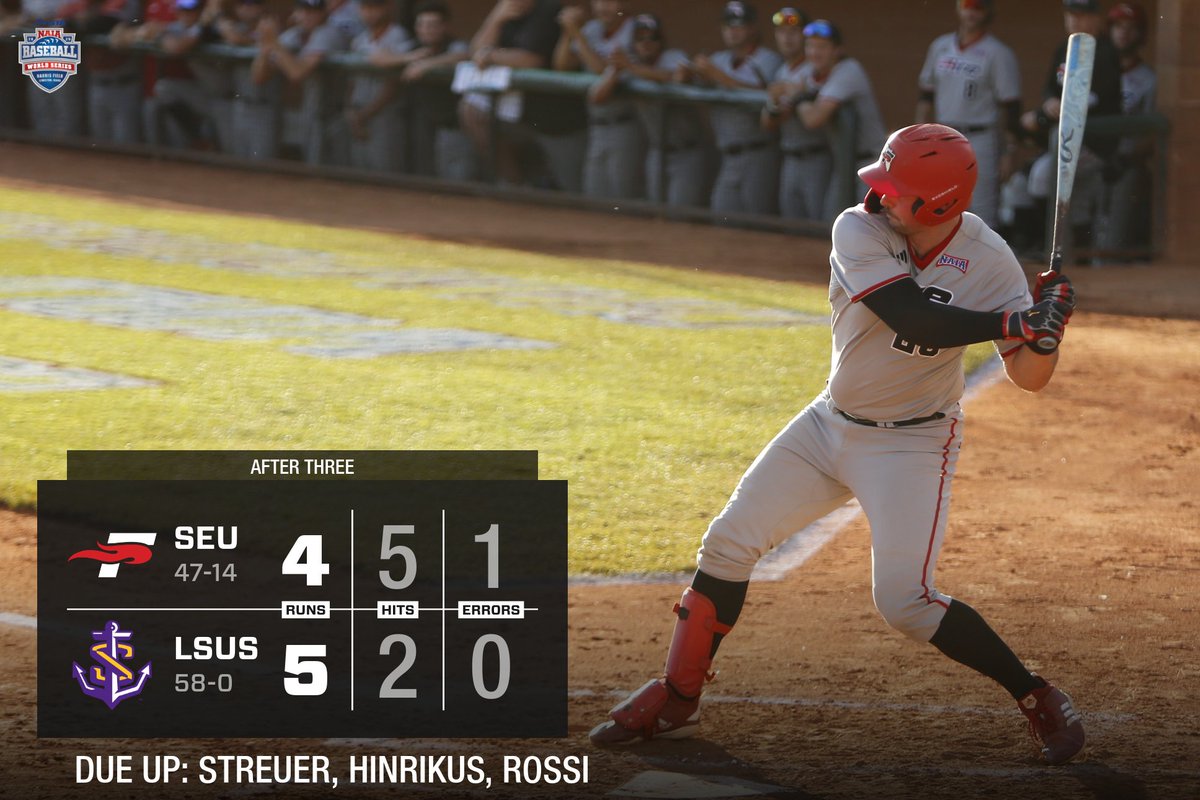Southeastern Baseball (@seufirebaseball) on Twitter photo The Pilots take a one run lead to the fourth thanks to a couple walks.
#FuelTheFire🔥 #TheRightWaytoPlay #BattleForTheRedBanner #NAIABaseball #NAIABBWorldSeries <a href="/NAIABall/">NAIA Ball</a> <a href="/NAIA/">NAIA</a> <a href="/NAIAWorldSeries/">Avista NAIA World Series</a> <a href="/SunConference/">The Sun Conference</a> The Pilots take a one run lead to the fourth thanks to a couple walks.
#FuelTheFire🔥 #TheRightWaytoPlay #BattleForTheRedBanner #NAIABaseball #NAIABBWorldSeries <a href="/NAIABall/">NAIA Ball</a> <a href="/NAIA/">NAIA</a> <a href="/NAIAWorldSeries/">Avista NAIA World Series</a> <a href="/SunConference/">The Sun Conference</a>