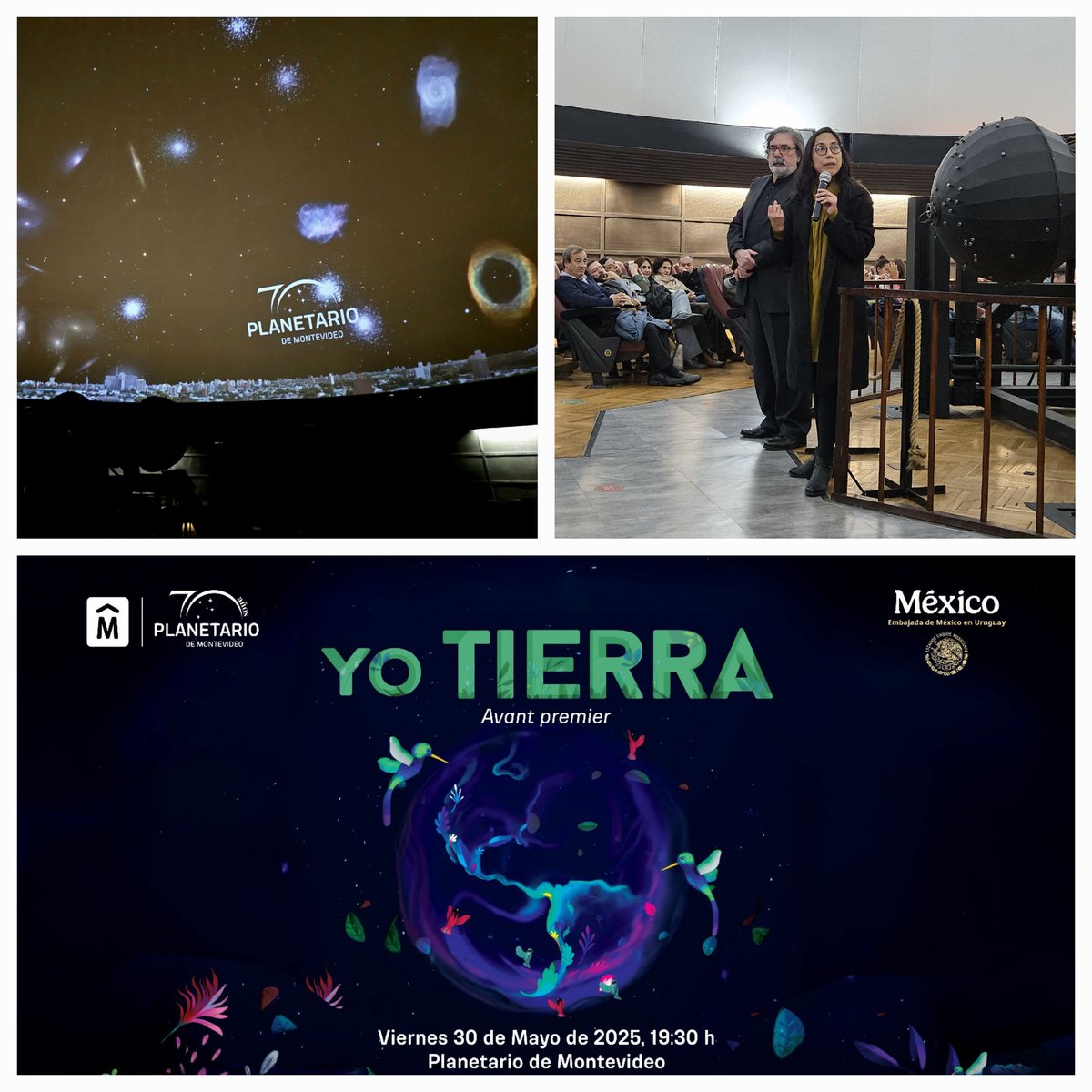 Avant Premier de "Yo Tierra", producción mexicana de Milagros Várguez, en el Planetario de Montevideo, presentada por la Intendencia de Montevideo y la Embajada de México.