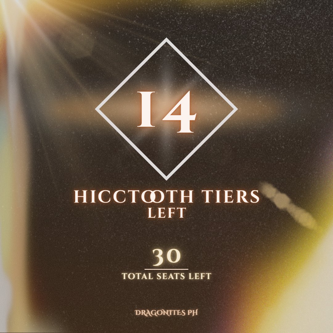 𝟏𝟒 𝐒𝐋𝐎𝐓𝐒 𝐋𝐄𝐅𝐓 for the Hicctooth Tier! You can still avail the Hiccstrid Tier.

Register here now to secure your seat! forms.gle/QVXaCdA4CTTBrf…

#HowToTrainYourDragon #HowToTrainYourDragonPH