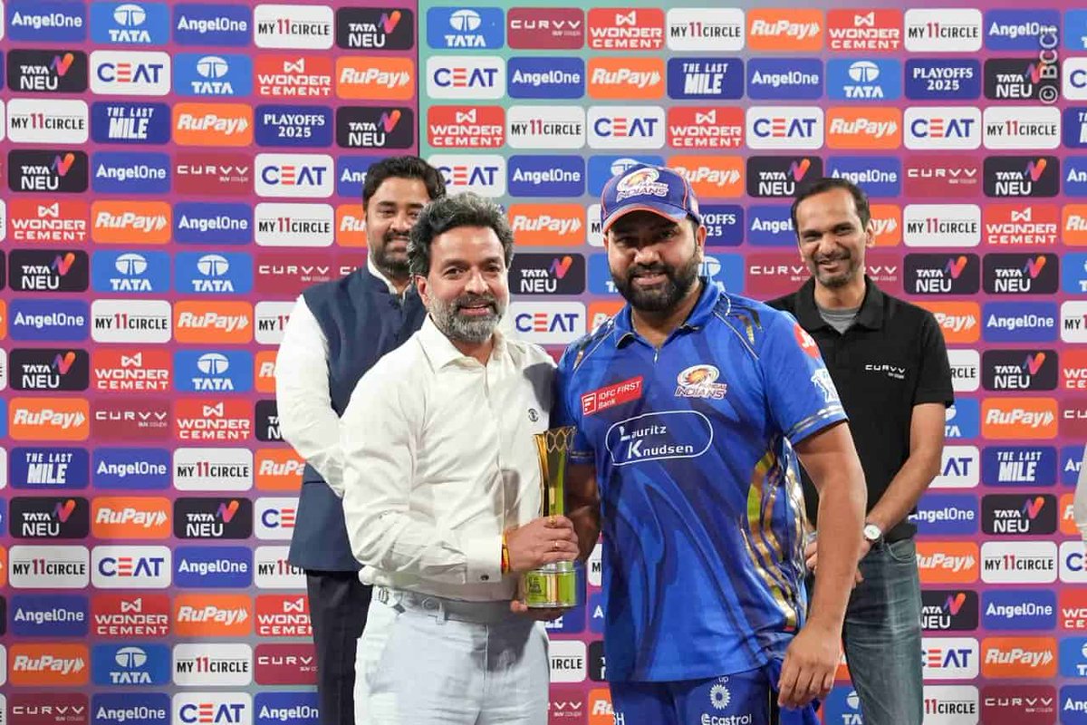 - 5 IPL Titles as Captain.
- 6 IPL Titles as Player.
- 2nd Player to complete 7000 runs.
- Most POTM as an Indian Player.
- POTM in final &amp; POTM in Eliminator.

ONE &amp; ONLY HITMAN IN IPL. 💙