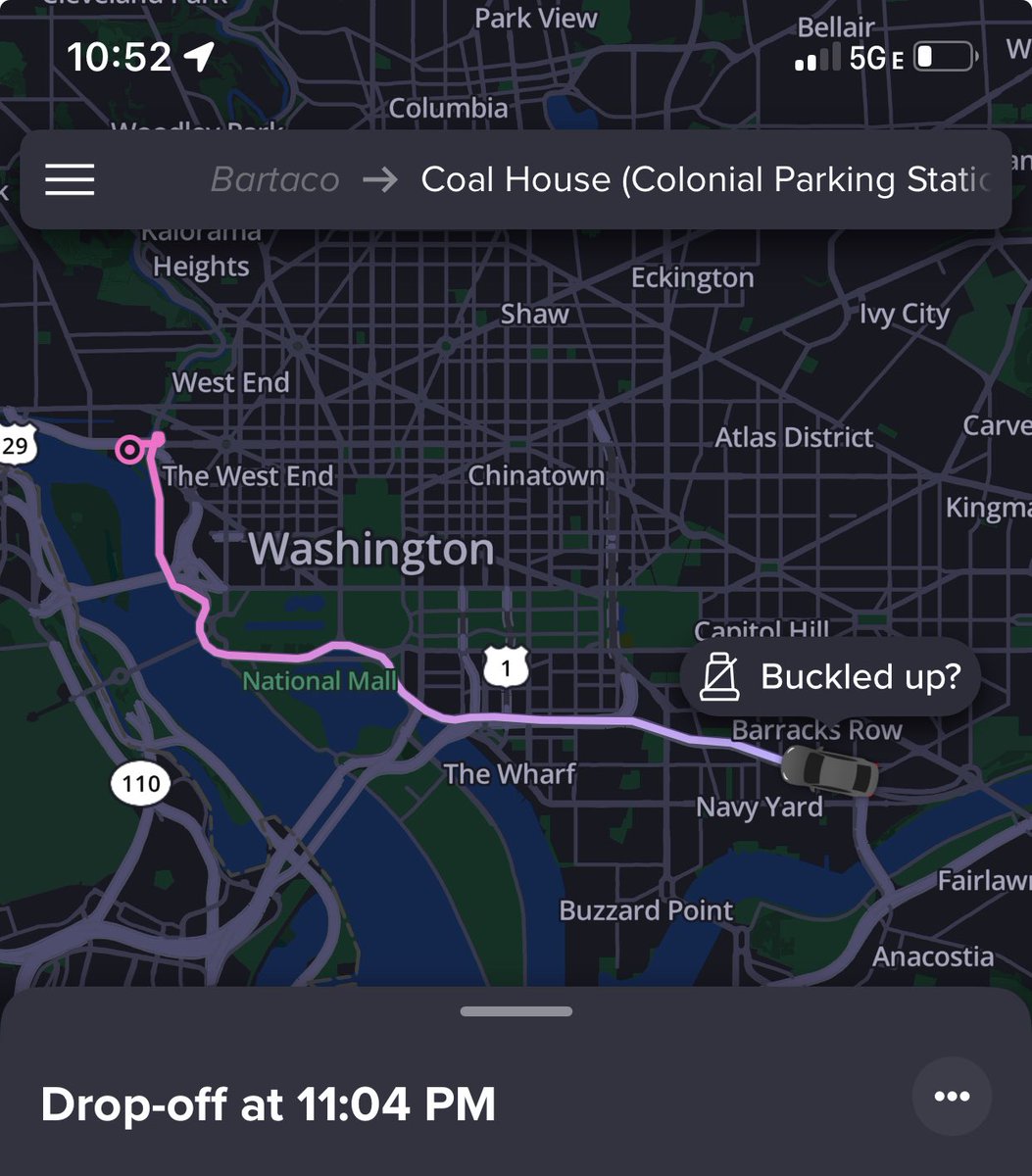 I live in MD. I was on 5th and K NW. I need to go to 3000 K NW. I’m not sure why the <a href="/lyft/">Lyft</a> map basically sent him halfway to MD before going back the way we came

Do better with your maps and directions. I’m going to the exact same place from the exact same place