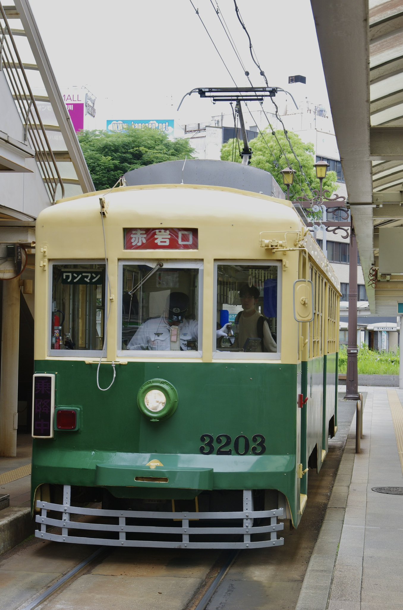 豊鉄市内線　モ3203タイプ　おでんしゃ　Nゲージ動力付き　他サイト出品中 路面電車 豊橋鉄道モ3203タイプ Nゲージ動力付き 他サイト出品中