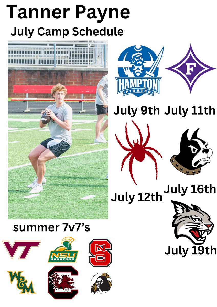 June and July Camp Schedule, as well as 7v7’s through out the summer… 
Time to prove it.