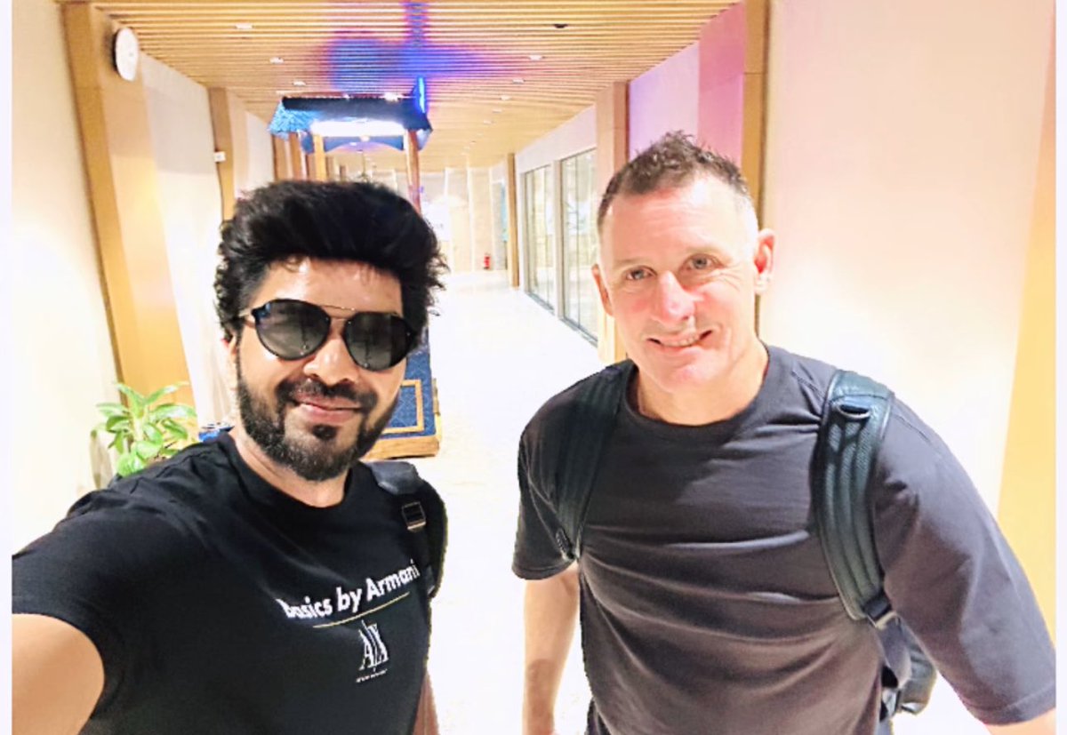 Actor Jai with Mike Hussey