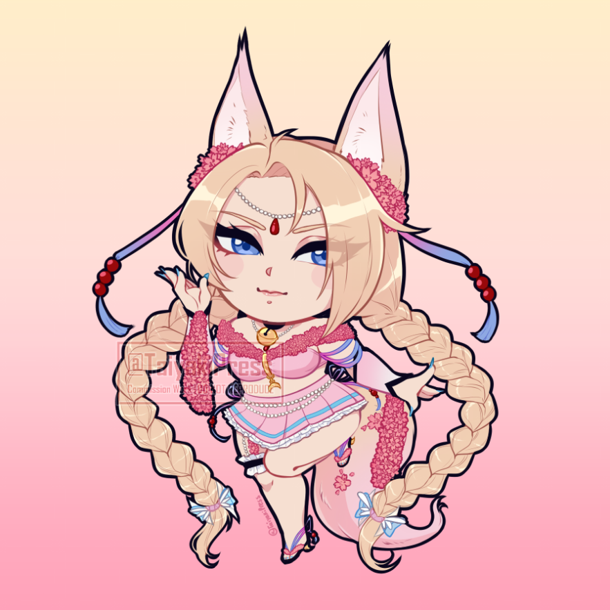 Yaki 🐻 SHOP OPEN!! ❤️✨ (@taiyakipress) on Twitter photo Style B chibi c0mmissi0n for <a href="/Dark__Wolfnight/">DarkWolfnight</a> of her super gorgeous VTuber sona!!! Thank you so much bestie!! Style B chibi c0mmissi0n for <a href="/Dark__Wolfnight/">DarkWolfnight</a> of her super gorgeous VTuber sona!!! Thank you so much bestie!!