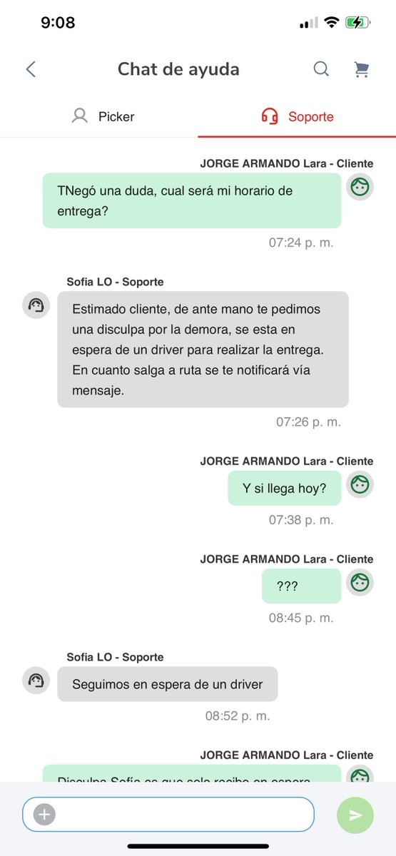 Esta es l segunda ocasión que no llega mi pedido a casa a tiempo, l primera vez tuve que ir por él a l sucursal después de más de 5 horas de retraso, hoy lleva 4hr de retraso y soy prime <a href="/HEB_mexico/">H-E-B México</a> … soluciones?  Le he han la culpa a que no hay driver.. ?????