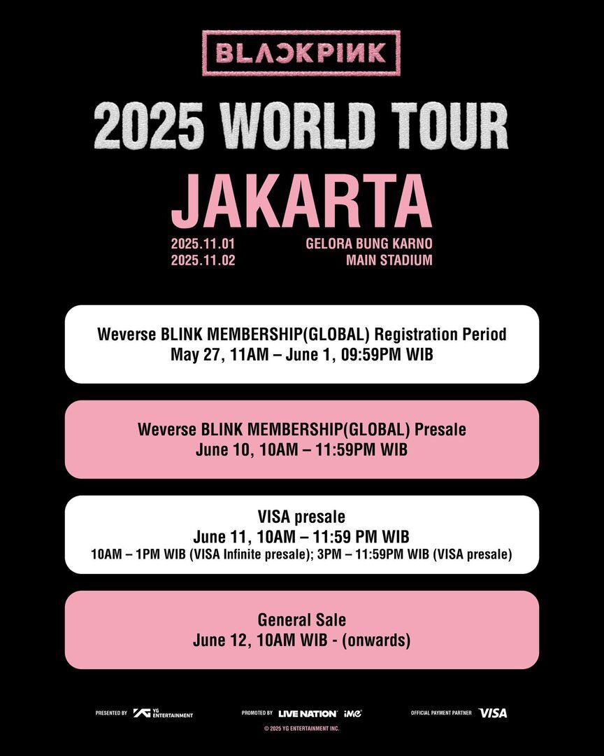 kswshining's tweet photo. OPEN JASA WAR BLACKPINK DEADLINE WORLD TOUR IN JAKARTA 🇮🇩

𐙚 fee jastip 250-300k
𐙚 pakai data pribadi cust
𐙚 bayar fee setelah tiket secured
𐙚 trusted 
𐙚 dm for more info 

t/ jaswar jastip wtb wts wtt konser blackpink in jakarta

#BLACKPINK #블랙핑크 #DEADLINE_IN_JAKARTA https://t.co/Me9pRL6aQd