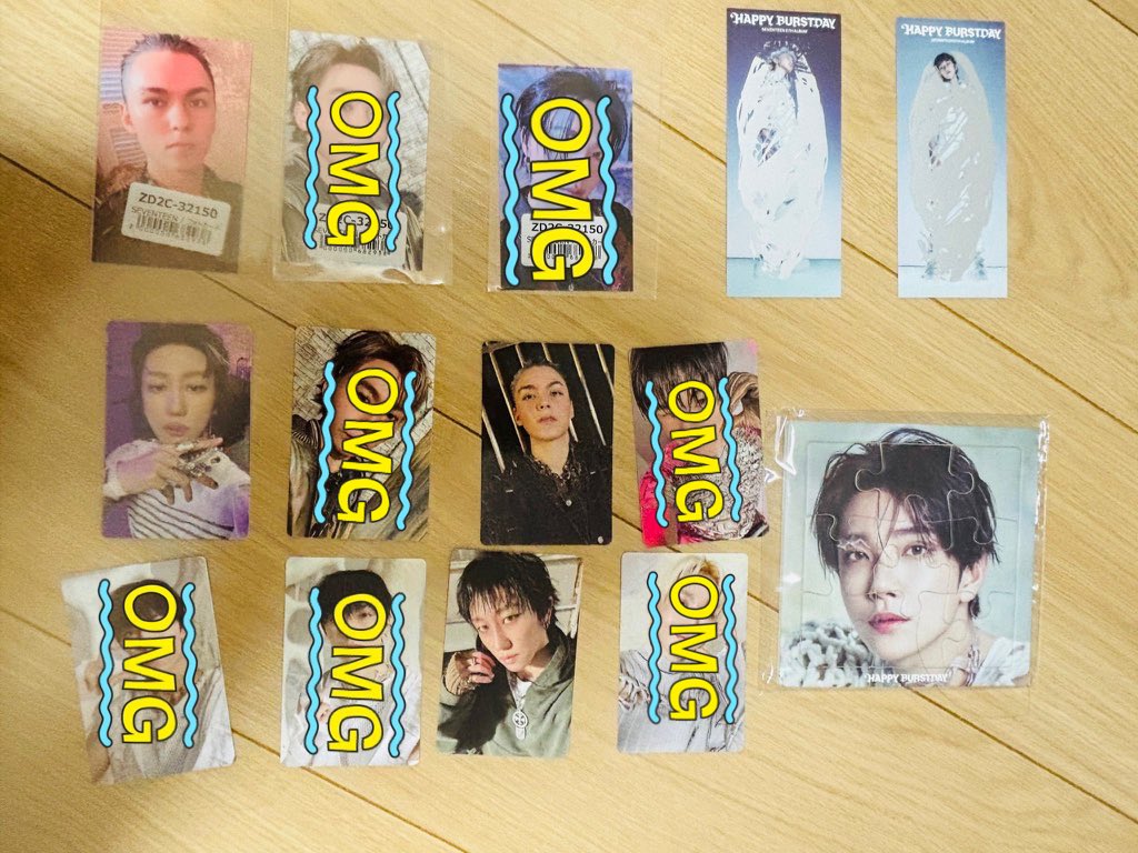 rihowa22's tweet photo. SEVENTEEN セブチ 交換 HAPPYBURSTDAY アルバム トレカ 特典　

譲　ホシ　バーノン　ディエイト　スングァン　ドギョム　ジョシュア

求　ウジ

郵送📮希望🙌🏻

条件合う方、お気軽にお声がけください https://t.co/466lsSfZmU