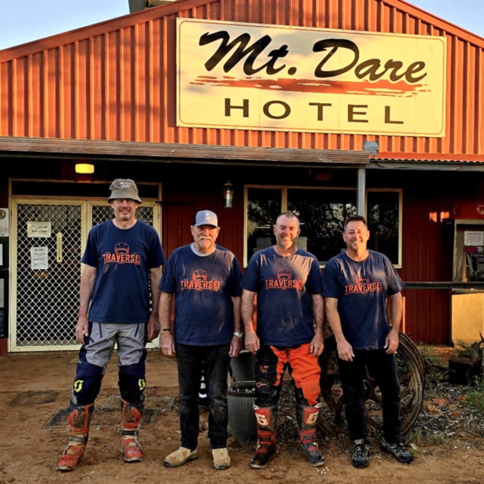 With the completion of the final Frontline Safari these four legends were spotted at Mount Dare … love the shirts boys.