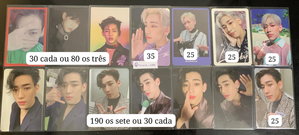 VENDA/VENDO
Bambam GOT7
•Valor + frete
•Todos 1485 com frete sedex
•Levando +5 faço frete incluso
•Valor negociável pra Norte/Nordeste
•Aceito cartão (com taxa)
•Mando vídeos
•Podem ter leves avarias
•Envio em até 10 dias
•Posso reservar dependendo do prazo e valor total