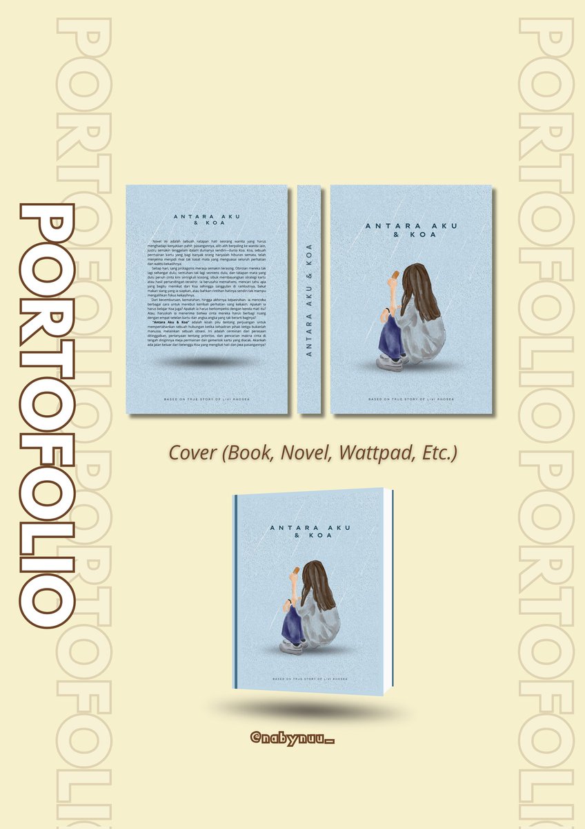nanamooproject_'s tweet photo. °♧Portofolio Cover Book, Novel, Wattpad dll. byNuu♧°
berminat? yuk move to https://t.co/ujJMuKBmzt
#jasajoki #jokicover #coverbuku #covernovel #coverwattpad #designnovel
#zonauang #zonajajan #jokidesign #jasadesign #jokitugas #desainsertifikat #desainbrosur #desainflyer https://t.co/Mp0In0Eydf
