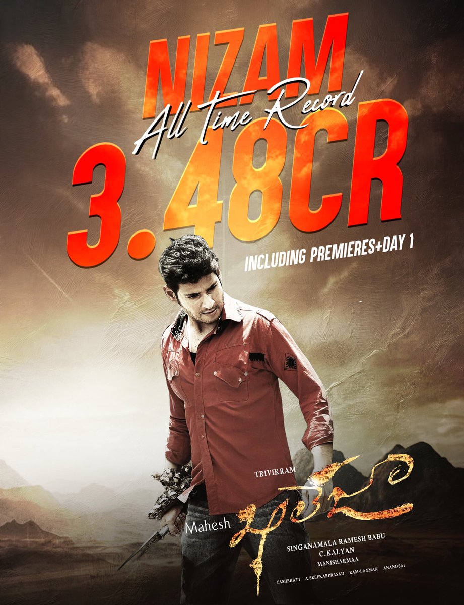 Khaleja4K (@khalejathefilm) on Twitter photo Nizam Nawab alias Superstar <a href="/urstrulyMahesh/">Mahesh Babu</a> conquers the ALL TIME RECORD 🦁
Khaleja 4K emerges as the HIGHEST GROSSING Re-release on Day 1 (including premieres) in Telangana💥💥
#RecordBreakingKhaleja4K
#KhalejaComebackCelebrations Nizam Nawab alias Superstar <a href="/urstrulyMahesh/">Mahesh Babu</a> conquers the ALL TIME RECORD 🦁
Khaleja 4K emerges as the HIGHEST GROSSING Re-release on Day 1 (including premieres) in Telangana💥💥
#RecordBreakingKhaleja4K
#KhalejaComebackCelebrations