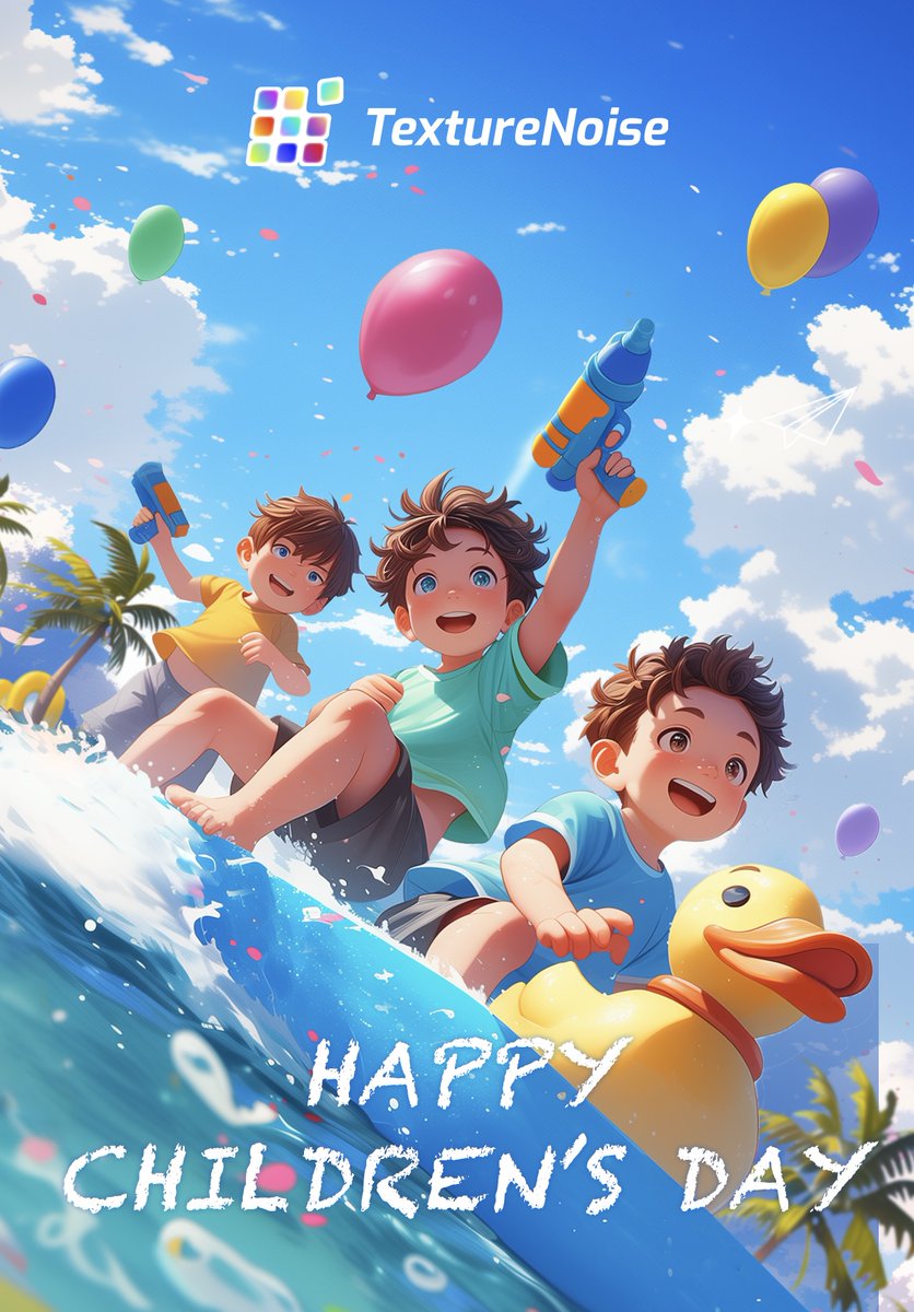 Happy Children's Day! 🥳
Unleash your creativity with #TextureNoise.

#TextureNoise #AIart #AITools #Hunyuan3D #Comfyui #TripoAI #3dmodeling #Rodin #Snape #substancepainter #StableDiffusion #gamedev #gameart #indiegame #GameAssets #Text_to_Texture #3DCG #3dart #OGF #AIart