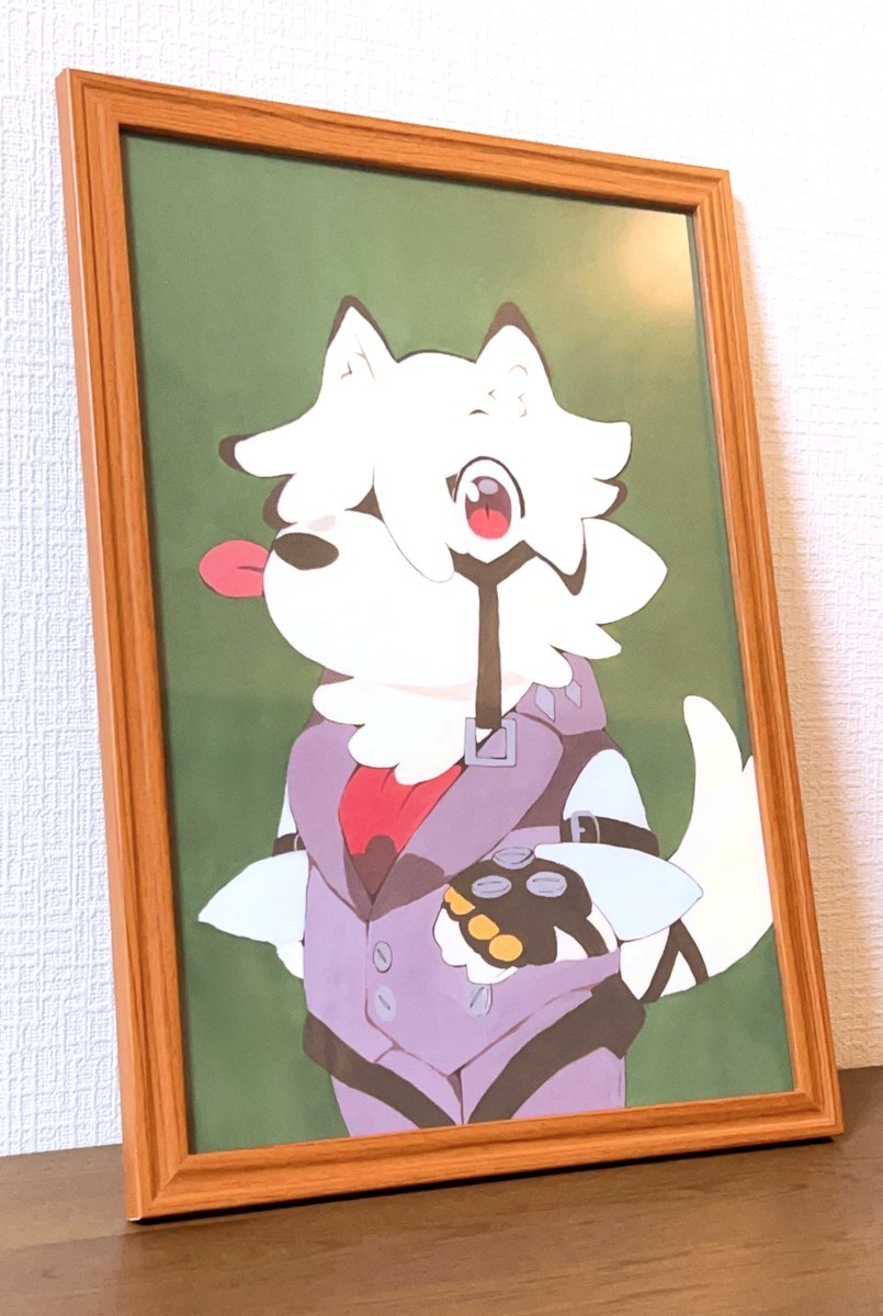 08leiya's tweet image. 例の絵を描いてみました🐺
学生時代の図工の授業ぶりに絵の具を握ったので
やや拙くてお恥ずかしい限りですが
可愛く仕上がったので共有を・・・
模倣が難しかった...wカリンちゃんは繊細なタッチをなさるんですね...